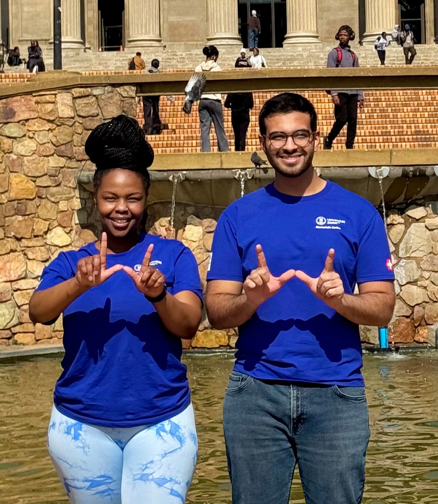 Lusanda Nongogo and Talhah Patelia earned top honours at the 7th University of Zurich International Summer School.